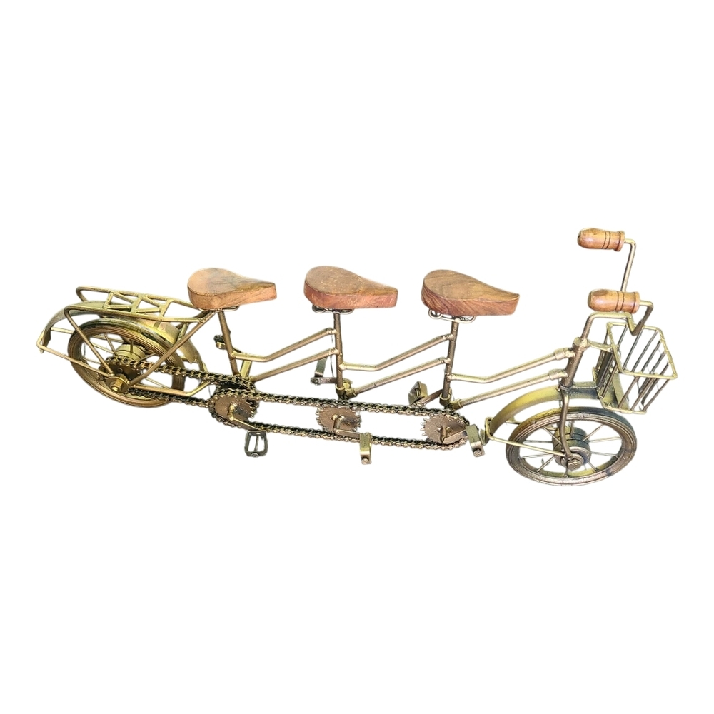 vintage-style metal bicycle model Multiple‎ Seats Charming Tandem Bicycle Decor